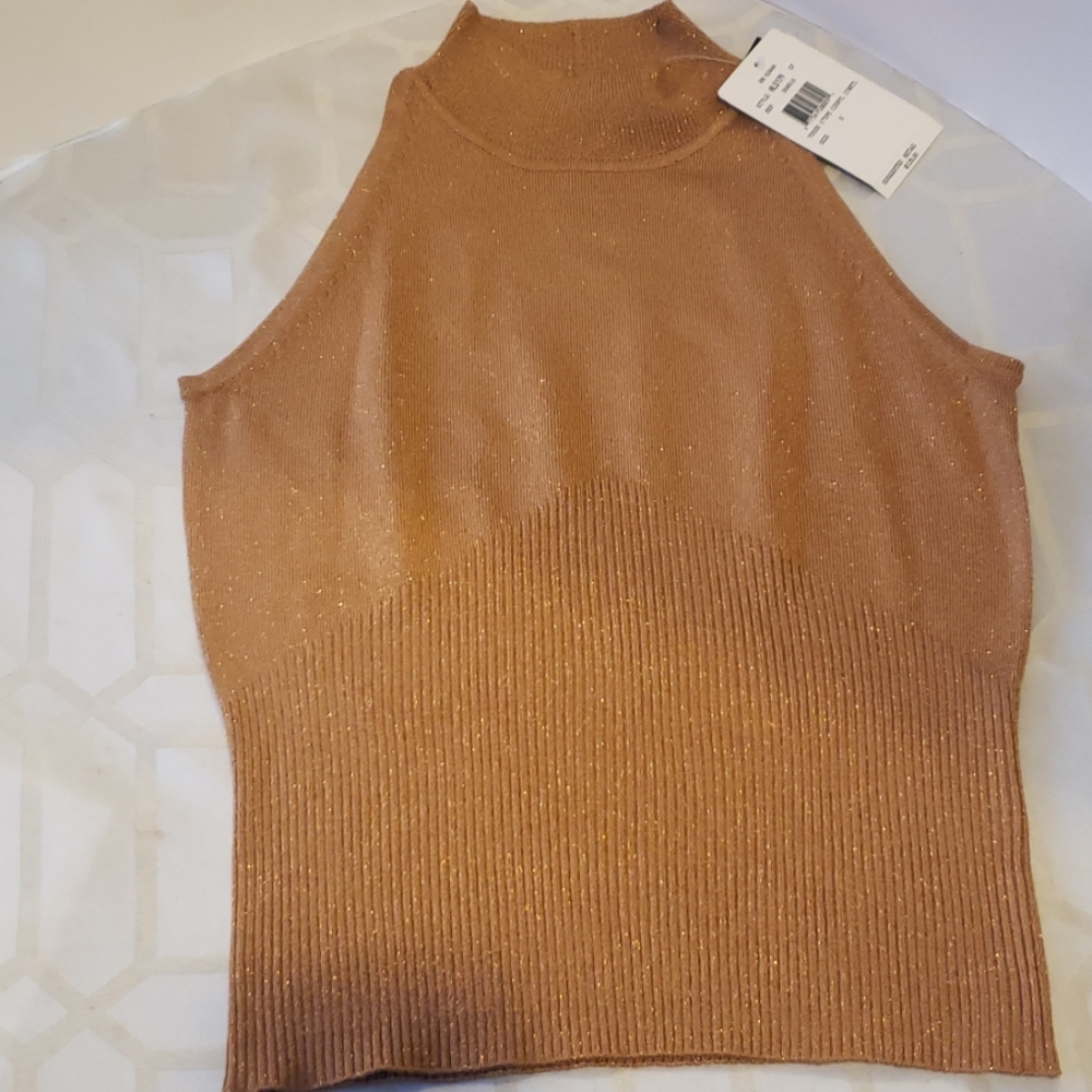 Nicole Miller sleeveless turtleneck sweater